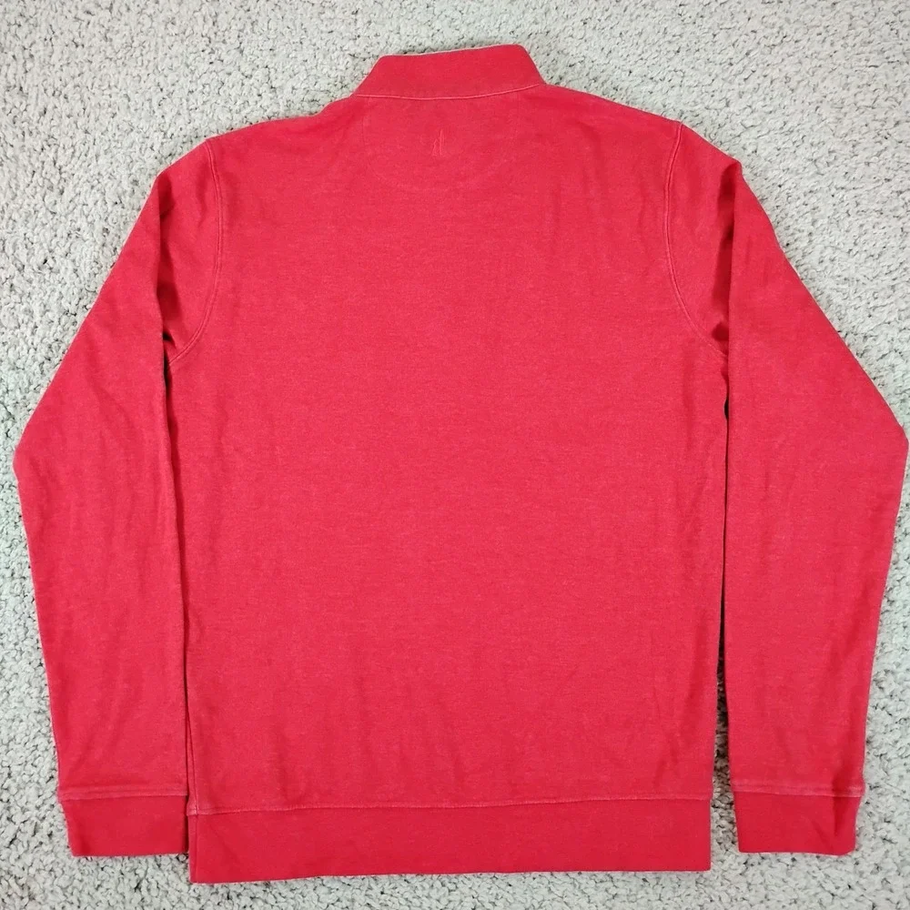 Ole Miss Rebels Johnnie O Sweater Mens Small Red Sully 1/4 Zip Sports Tri Blend